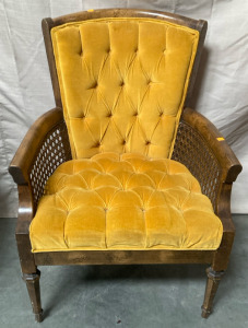 Vintage Mustard Yellow Accent Chair