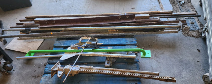 Pallet Of Various Metal Beams, Poles, and Metal