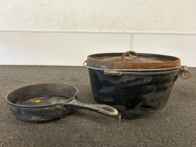 (2) Cast Iron Pans