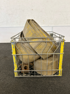 (3) Large Straps, Milk Crate, & More