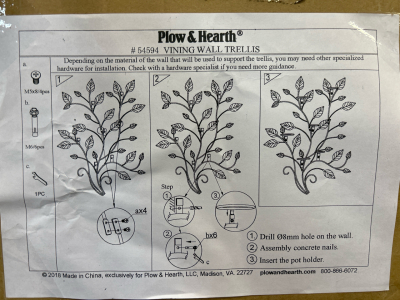 Plow & Hearth Vining Wall Trellis