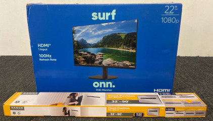 Onn 22&rdquo; FHD Monitor, Tv Mount