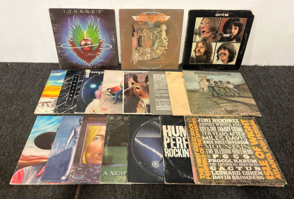 Vintage Records Including Journey, Aerosmith, The Beetles & More