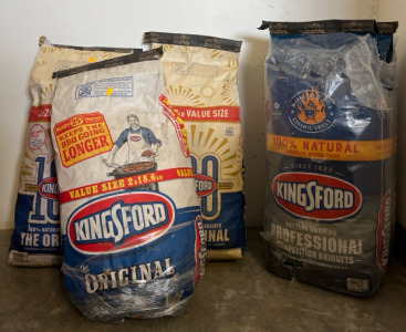 (5) Large Bags Of Charcoal