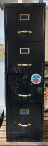 Black 4-Drawer Filing Cabinet