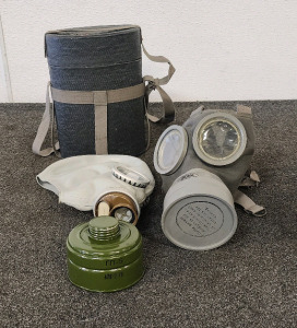 Soviet GP-5 Gas Mask Kit, And A Soviet MM-1 Gas Mask