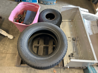 (3) Tires, Dock Box, & More