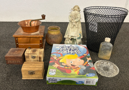 Antique Grinder, Chutes & Ladders, & More