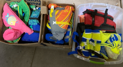 Life Jackets Various Sizes (3 Boxes Full)