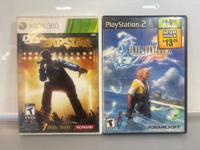 XBOX 360 DefJam Rapstar Game With PlayStation2 Final Fantasyx Game