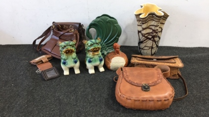 Ceramic Decorations, Leather Bags