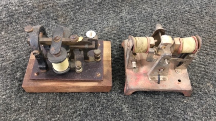 (2) Vintage Morse Telegraph Ham Radios