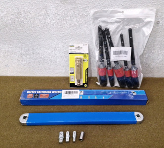 (1) 14" Offset Extension Wrench W/ Adapters, (1) Surface Max High Pressure Filter Atachment & (1) 5-Piece Dust Brush Set