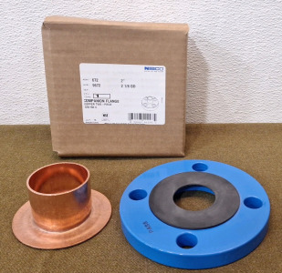 (1) Nibco - 9405505 - Solder Pressure Companion Flange, 2" / 2-1/8 OD Copper Cup & Flange