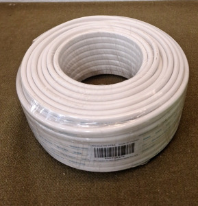 (1) 100-Foot Roll Of Marine Wire - 14 Gauge AWG Electrical Boat Wiring - Insulated Black and Red Sheathed Copper<br/>