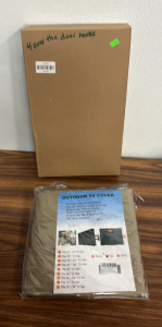 (1) Outdoor TV Cover Fits 46&rdquo;-48&rdquo; TV Set (1) Set of 4 Over The Door Hooks (R8)