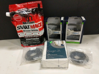Snake Mace Snake Repellent 7lbs Bag, (2)Schlage Bronze Door Handles, HDMI Cables and (2) Boxes Amazon Overstock