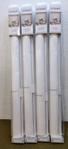 (4) GENIMO 100% Blackout Roller Shades, White, 23"W x 72"L