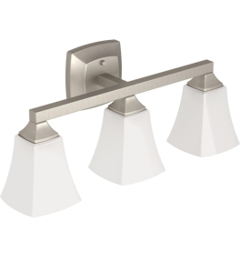 Moen Voss 3 Globe Vanity Light Fixture Brushed Nickel