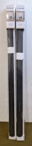 (2) GENIMO 100% Blackout Roller Shades, Black, 34"W x 72"L