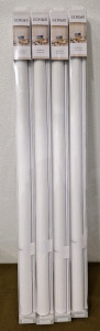 (4) GENIMO 100% Blackout Roller Shades, White, 38"W x 72"L