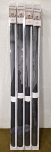 (4) GENIMO 100% Blackout Roller Shades, Black, 42"W x 72"L
