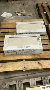 (3) 12&ldquo; x 24&ldquo;Blustyle hard wood flooring