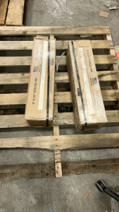 (2) white, 6 x 24 porcelain floor tile