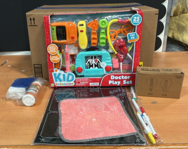 (1) Weekly Meal Prep Planner (1) Doctor Play Set (1) Spray Cleaning Kit & An Amazon Returns Box