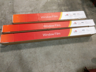 3)Eastman LLumar iLLusions Window Film; Glacier 48"x100', Bronze 60"x10, and Dusted Crystal Poly 60"x10'