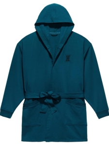 (2) Savage X Fenty Showgirl Graphic Short Robe Hunter Green and Platinum Grey M/L and Whole Box Amazon Overstock