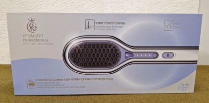 (1) Lyealion Electric, Professional Hair Straightening Comb
