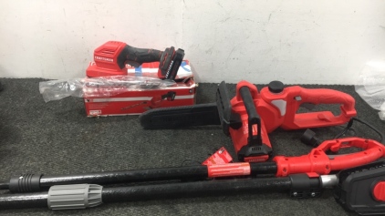 Craftsman Hedge Trimmer and Chainsaw With Exterior
