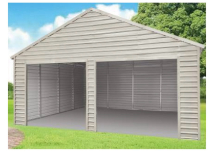 Double Garage Metal Shed