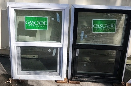 2 CASCADE SLIDING WINDOWS 20"X30" AND 2 Trapezoid-Shaped MILGARD WINDOWS @ 35.5"X11.5"X39.3/4"
