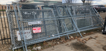 Chain link Fence 2 Pieces at 19'.8" X 7'.9"Tall and 4 6' Gates and two 10' Sections..