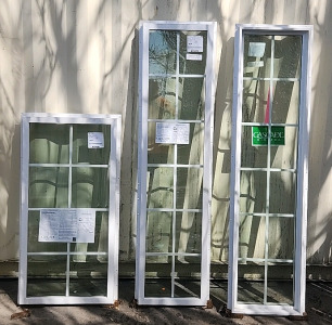3 CASCADE WINDOWS @15.9/16"X69.9/16" AND 1@21.9/16"X45.9/16"
