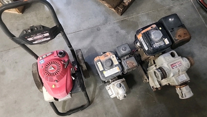 MQ 3"X3" Water Pump.. Red Lion 2" Pump and a Simpson 3000 Washer
