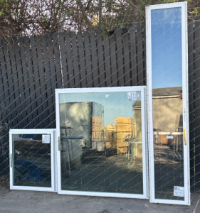(3) Glass Windows