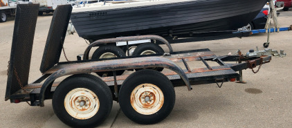 City Of Middleton-Custom Made Dual Axle Trailer With Fold Up Ramps for Small Roller 10'x5'10" From The City of Middleton
