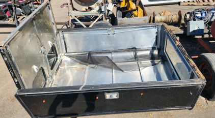 Small Box Camper Shell With Double Doors 62"Wide X 75.5" Long.. Shell 23" Tall Tailgate Door 44.5" Tall.