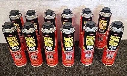 Great Stuff pro Series Insulating Foam Sealant 12 in a Case 11 Cases in the Lot.