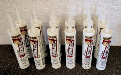 Acrylic Caulk With Silicone 3 Cases.. 36-12oz Tubes