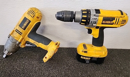 DeWalt XPR 1/2" 18v Cordless Drill ..DeWalt Heavy Duty 1/2" Cordless Impact Wrench.