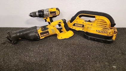 Dewalt DC515 Cordless Handheld Vacuum. DeWalt Sawzall. DeWalt DCD950 XRP1/2" Cordless Drill/Hammer Driver.