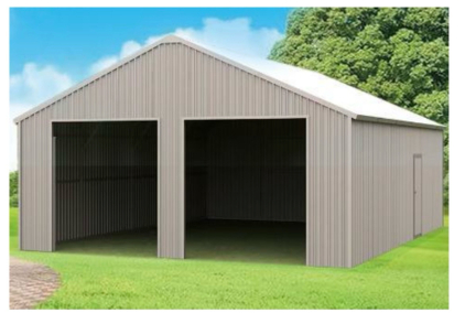 Double Garage Steel Barn Shed