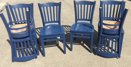 (6) Blue Kitchen Chairs