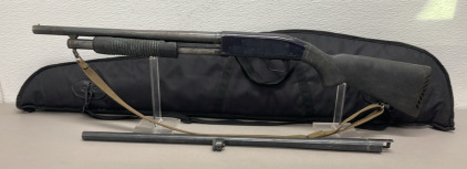 Mossberg Model 500A 12 Gauge Shotgun W/ Interchangeable Long Barrel And Canvas Gun Case