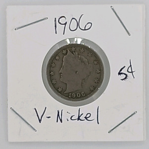 (1) 1906 Liberty Head V Nickel - 5&cent; Coin