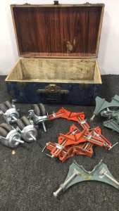 Corner Clamps, Caster Wheels and Metal Suitcase